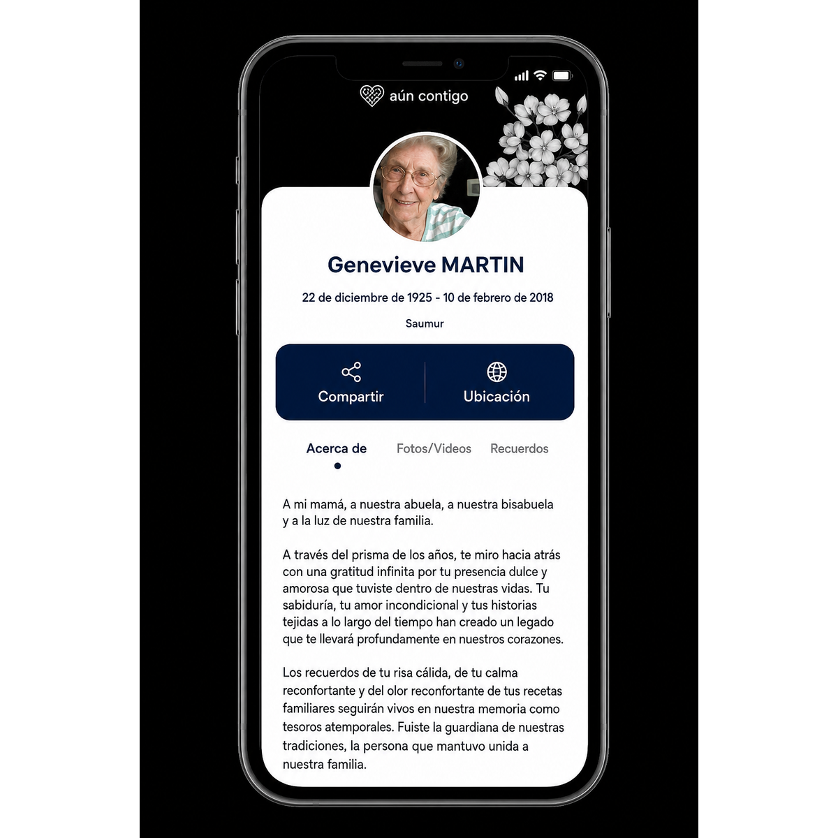 Placa Conmemorativa con Código QR — Aún Contigo